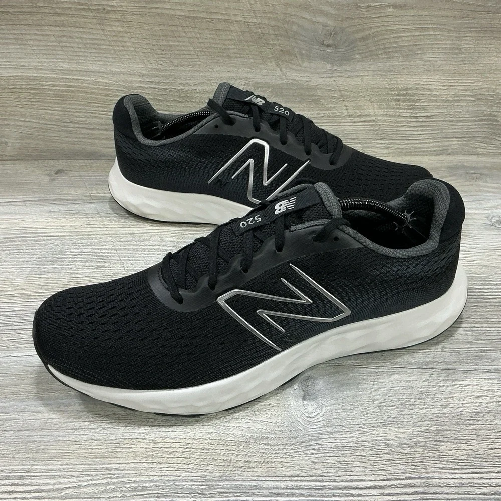 New Balance 520v8 Shoes Men's 13 D Black White Athletic Running Walking Sneakers